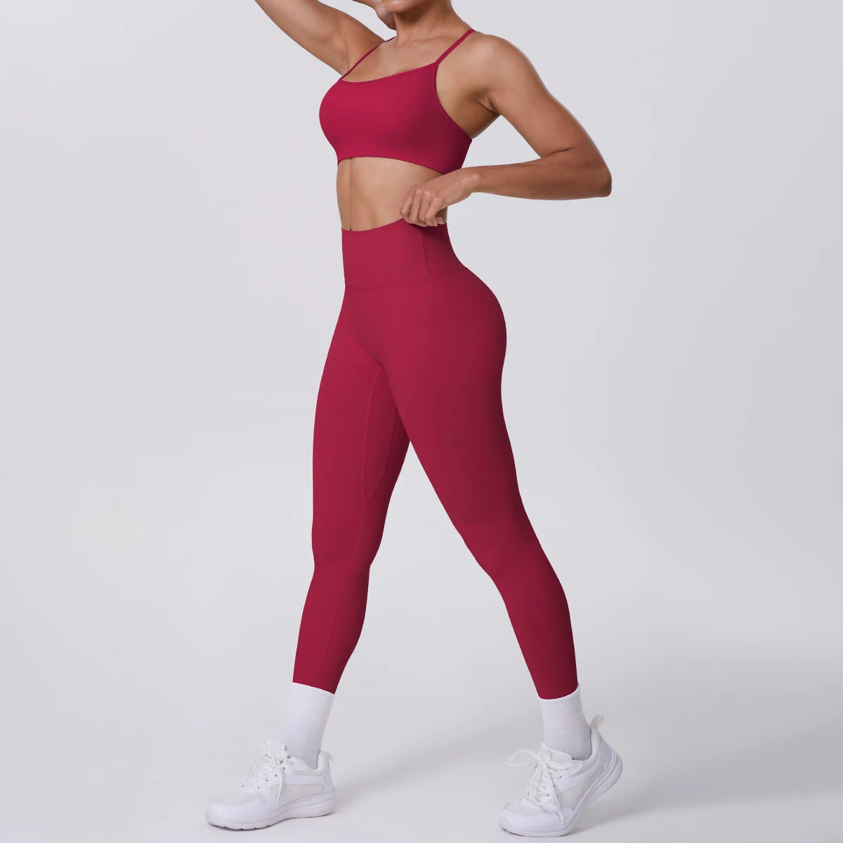 Women's Wide Strap Bra And Flared Pants Yoga Set