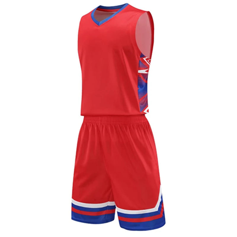 Youth Mens Custom Basketball Jersey Set Quick Dry Breathable Vest and Shorts Personalized Name Number Print