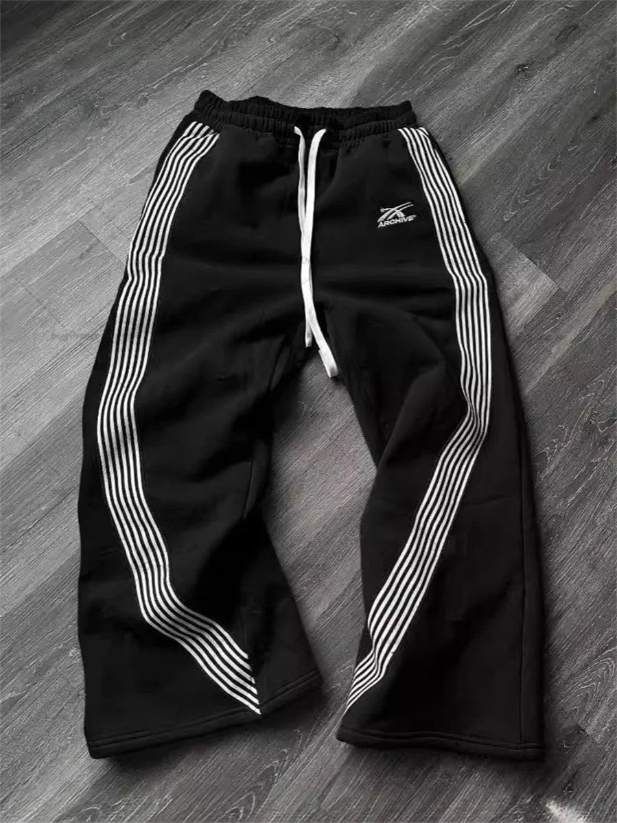 Full Length Loose Fit Casual Streetwear Pants with Waistband