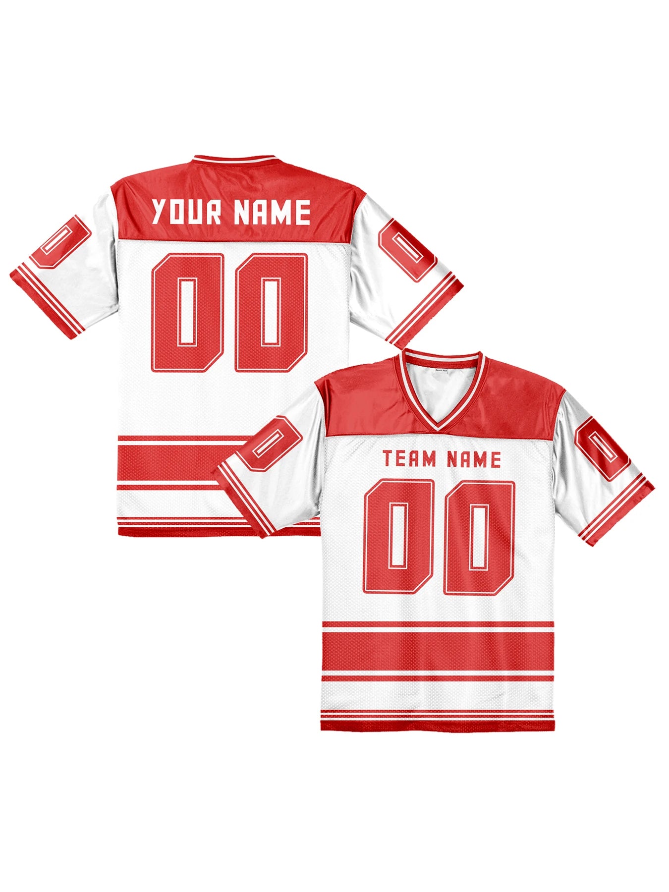 American Football Graphic Short Sleeve Sports Jersey with Number Print