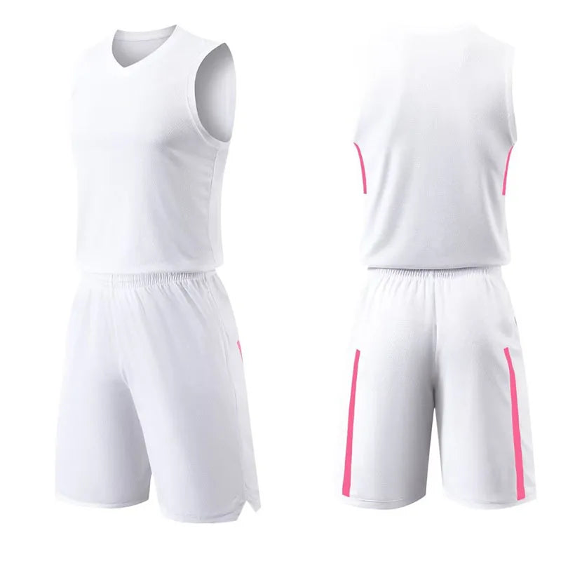 Custom Basketball Jersey Set Team Uniform for Men Women Kids Breathable Mesh Fabric