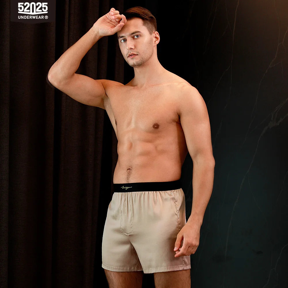 Men's Satin Look Pajama Shorts with Lounge Style Options