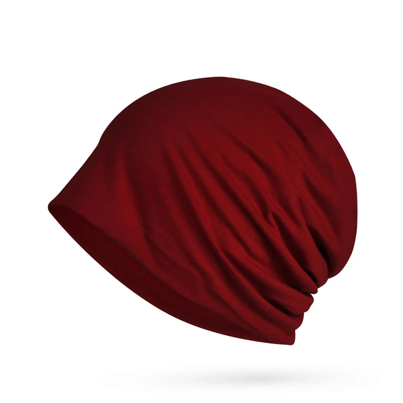 Solid Slouchy Knit Beanie with Soft Drape Shape