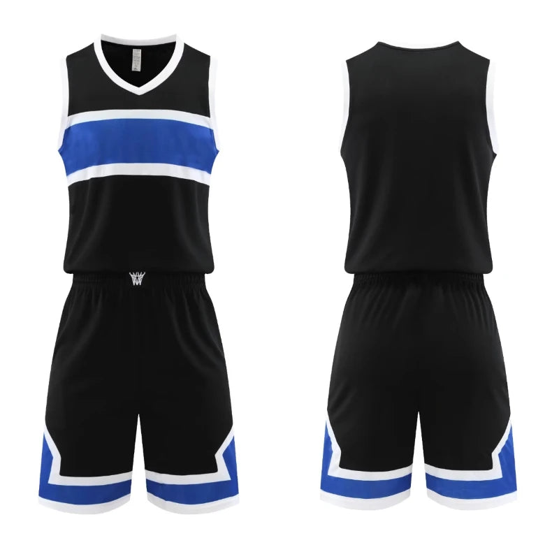 Plus Size Mens Oversized Basketball Jersey Set Sleeveless Shirt and Pants Print