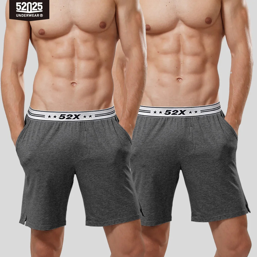 Men's Contrast Waistband Pocket Lounge Sleep Shorts with Pack Options