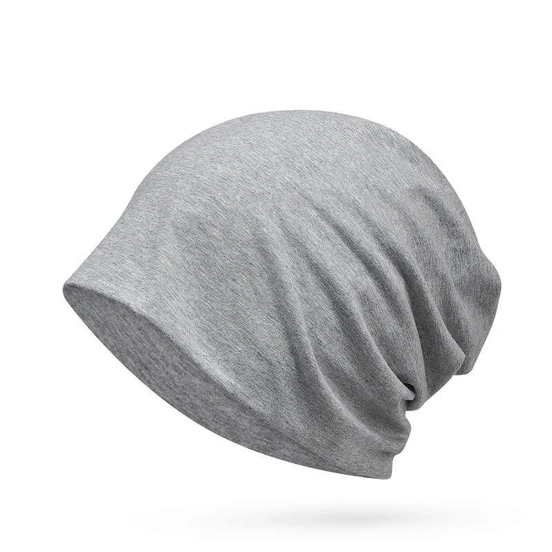 Solid Slouchy Knit Beanie with Soft Drape Shape