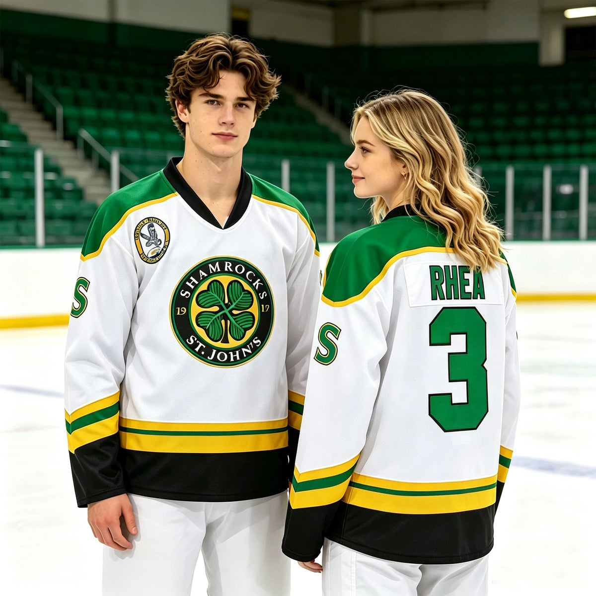 Shamrocks Rhea Number Three Long Sleeve Jersey For Sports Outfits