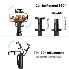 1.5m Bluetooth Wireless Selfie Stick Tripod Monopod for Smartphone GoPro Hero 11 10 9 8 7 insta360 X3 DSLR Camera