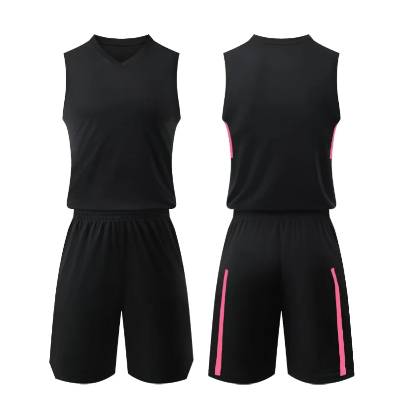 Custom Basketball Jersey Set Team Uniform for Men Women Kids Breathable Mesh Fabric