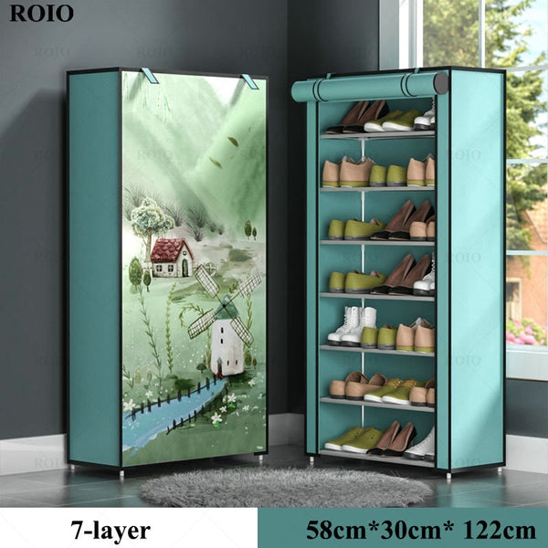 Multi-layer Shoe Cabinet DIY Assembled Dustproof Shelf Hallway Space Saving Storage Organizer Holder Home Furniture Shoe Rack