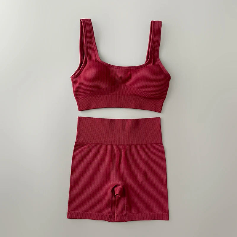 Women's Bra And Variable Bottoms Yoga Set For Workout Outfits