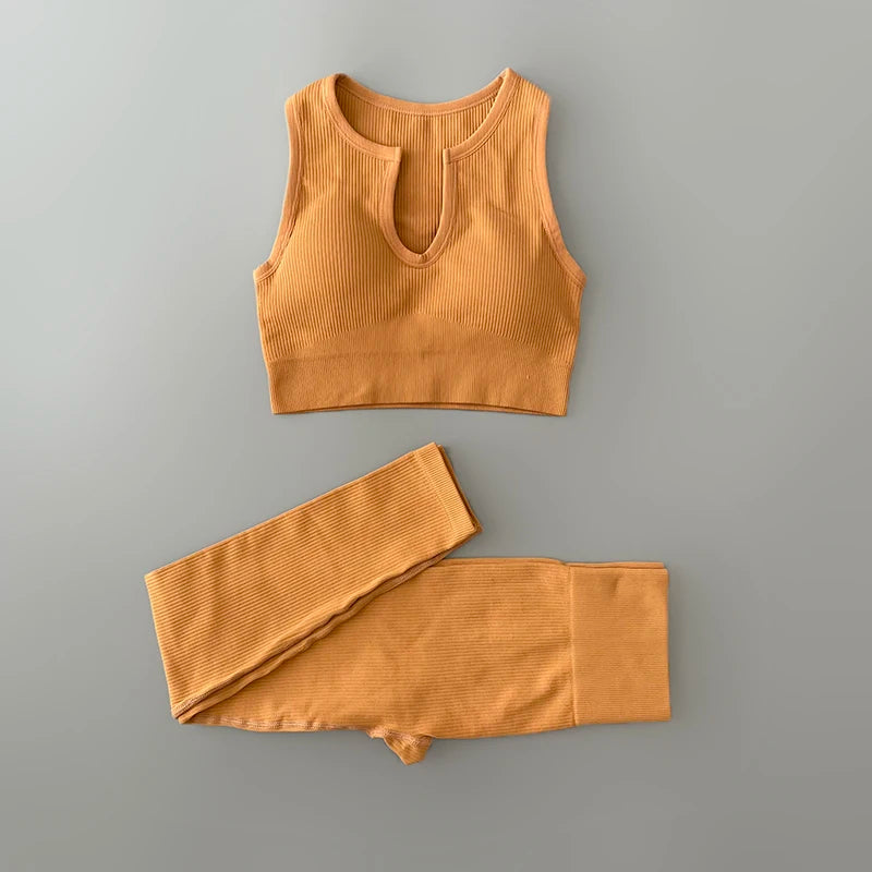 Women's Bra And Variable Bottoms Yoga Set For Workout Outfits