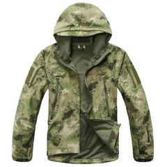 Men Military Tactical Hiking Jacket Outdoor Windproof Fleece Thermal Sport Waterproof Hunting Clothes Hooded Army Camo Outerwear