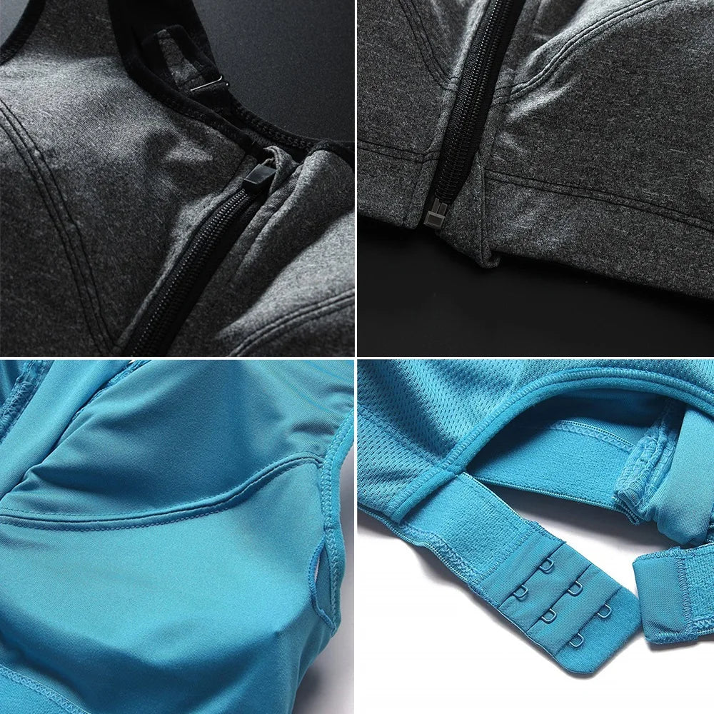 Women's Zip-Front Sports Bra