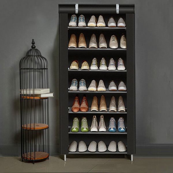 Multilayer Shoe Cabinet Vertical Space Saving Nonwoven Shoes Shelf Organizer Simple Combination Stand Holder Entryway Shoe Rack