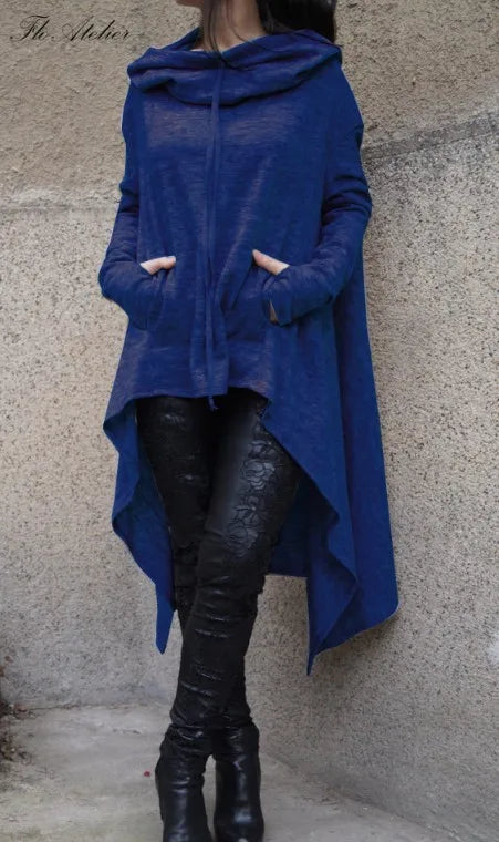 Long Sleeve Casual Hooded Sweatshirt with Relaxed Streetwear Styling