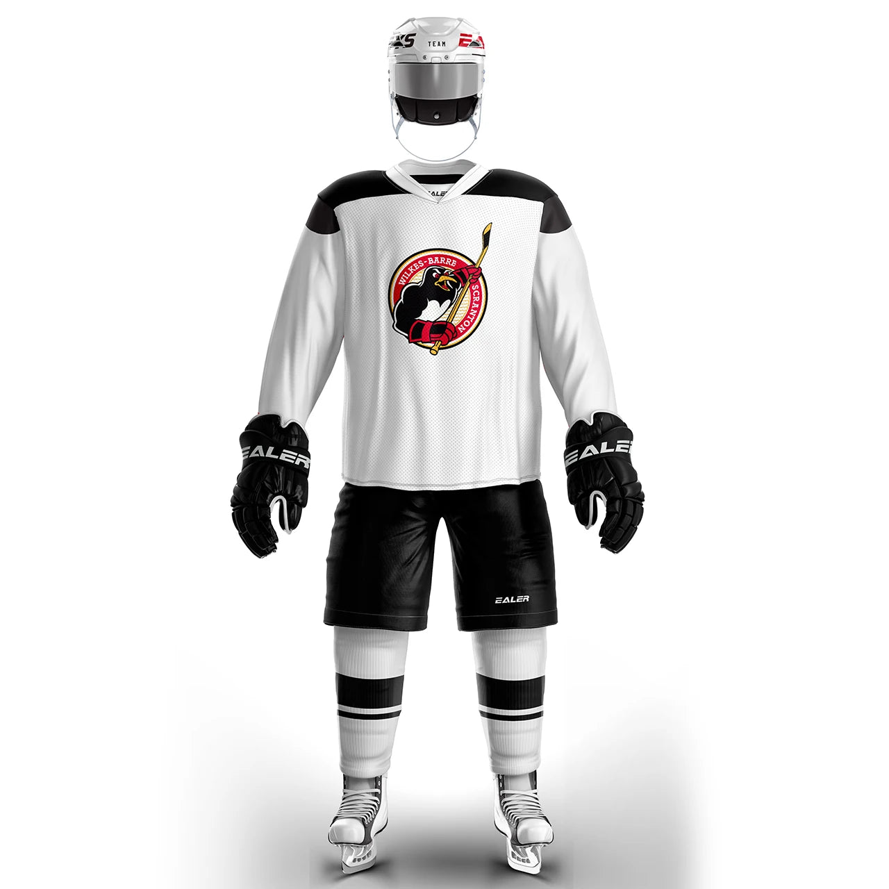 Han Duck high-quality light and thin breathable white personalized ice hockey practice jersey & large street shirt-all sizes