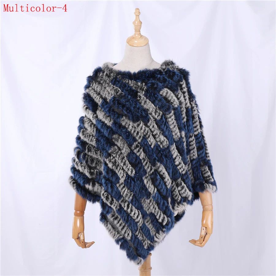 Textured Pointed Hem Poncho for Layering over Outfits