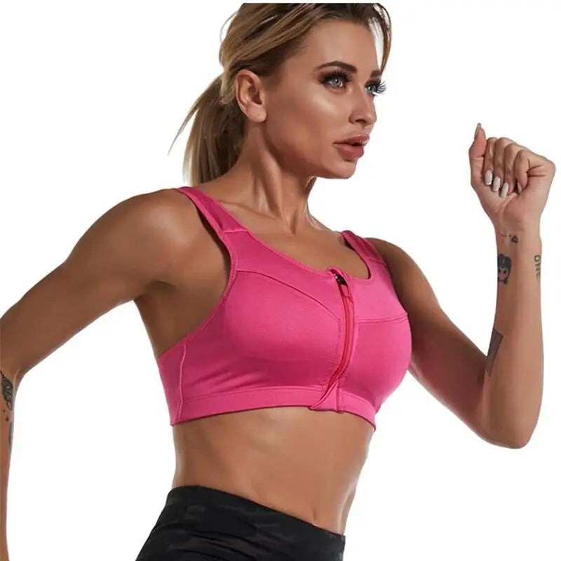 Women's Front Zip Sports Bra