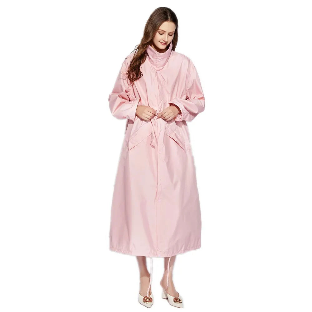 Long Hooded Front Opening Jacket for Layering over Outfits