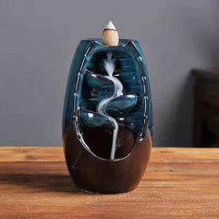 Ceramic Incense Burner Smoke Backflow Waterfall Incense Incense Holder Smoke Waterfall Ornaments for Home Decoration