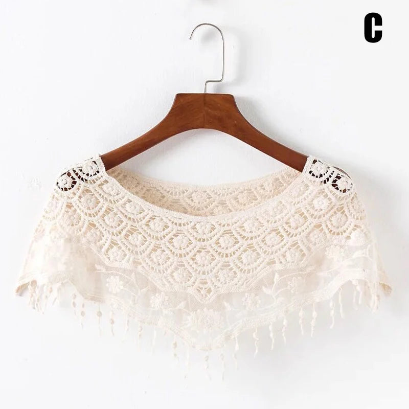 Crochet Lace Capelet for Layering over Dresses and Tops
