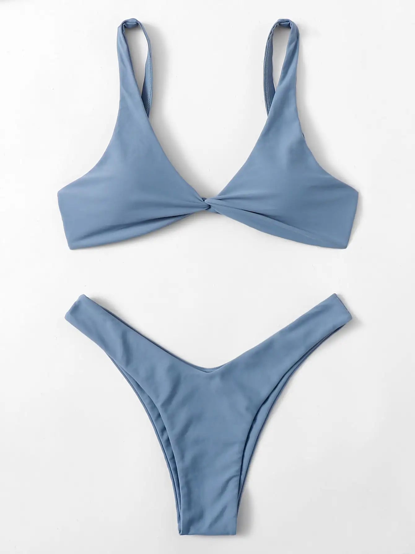 Tie Detail High Leg Bikini