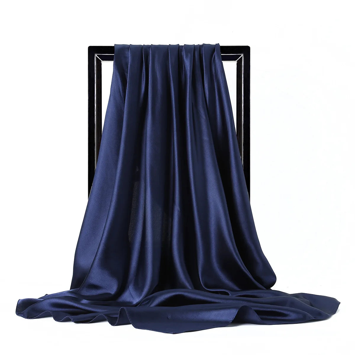 Solid Square Scarf with Smooth Satin Style Finish
