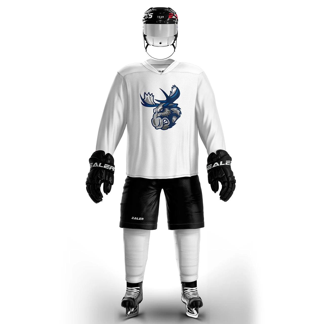 H80 series high-quality light and thin breathable white personalized ice hockey practice jersey & large street shirt-all sizes