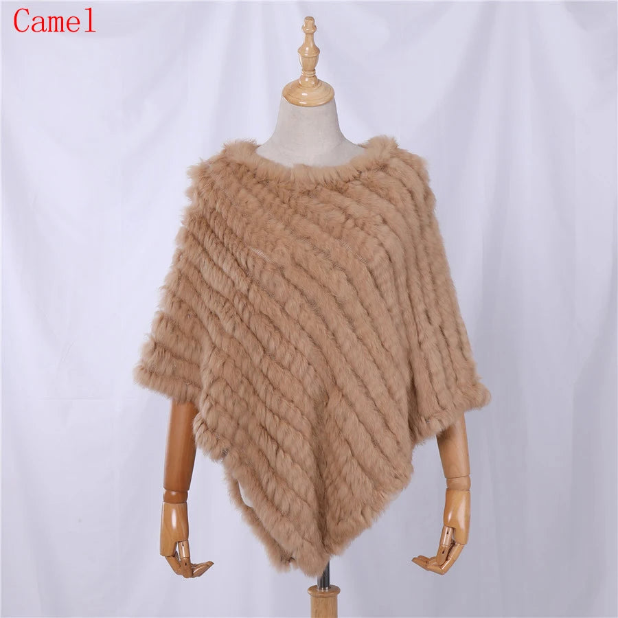 Textured Pointed Hem Poncho for Layering over Outfits