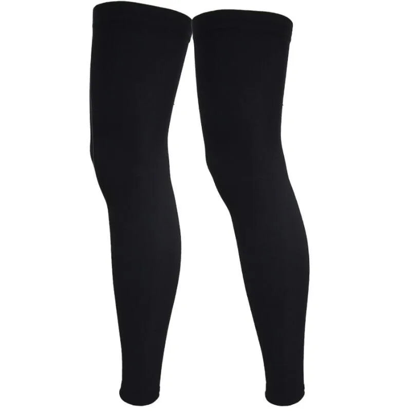 Men Ice Silk UV Sun Protection Leg Sleeves Lightweight Breathable Outdoor Cycling Running Sports Leggings