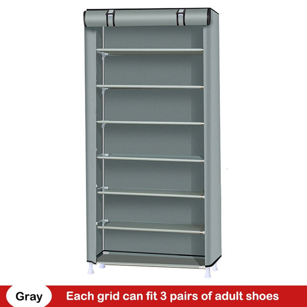 Multilayer Shoe Cabinet Vertical Space Saving Nonwoven Shoes Shelf Organizer Simple Combination Stand Holder Entryway Shoe Rack