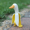 Banana Duck Art Statue, Garden Yard Outdoor Decor, Cute Funny Whimsical Peeled Banana Duck Figurines Decoration Ornaments