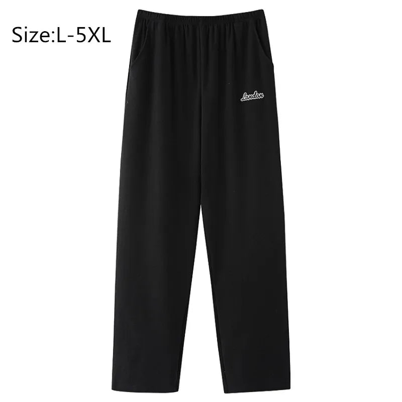 Men's Plaid Elastic Waist Straight Leg Cotton Pajama Pants