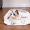 Japanese Cat Bed Warm Cat Sleeping Bag Deep Sleep Cave Winter Removable Pet House Bed for Cats Dogs Nest Cushion with Pillow