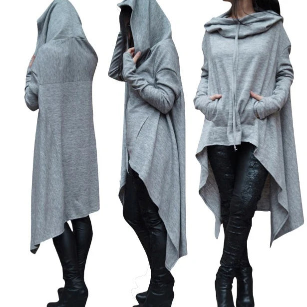 Long Sleeve Casual Hooded Sweatshirt with Relaxed Streetwear Styling