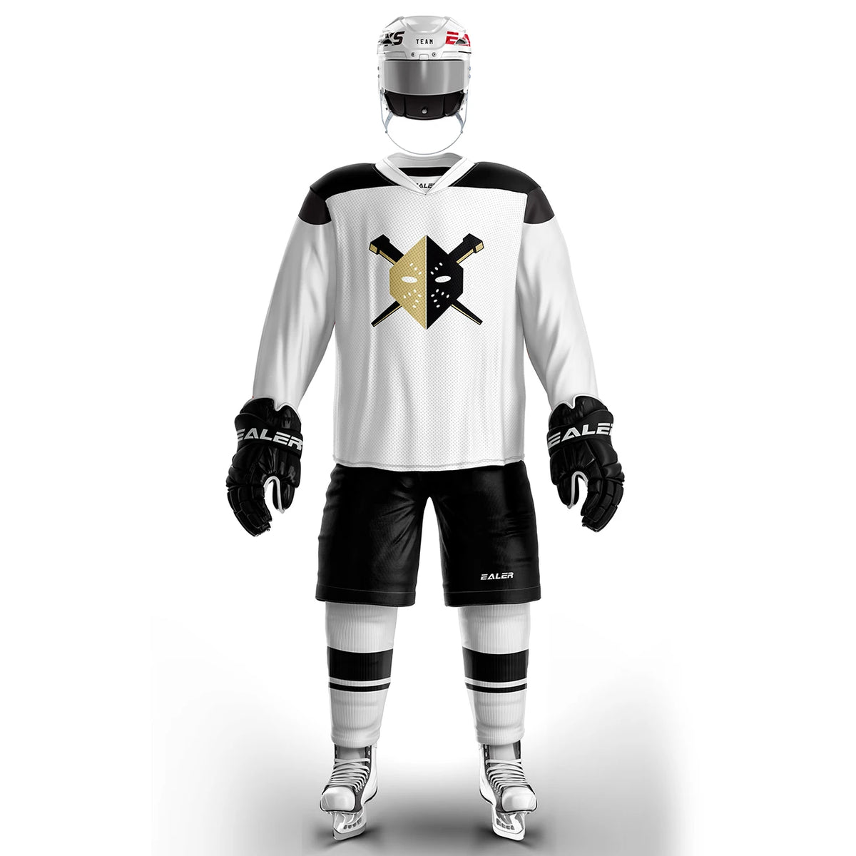 Han Duck high-quality light and thin breathable white personalized ice hockey practice jersey & large street shirt-all sizes
