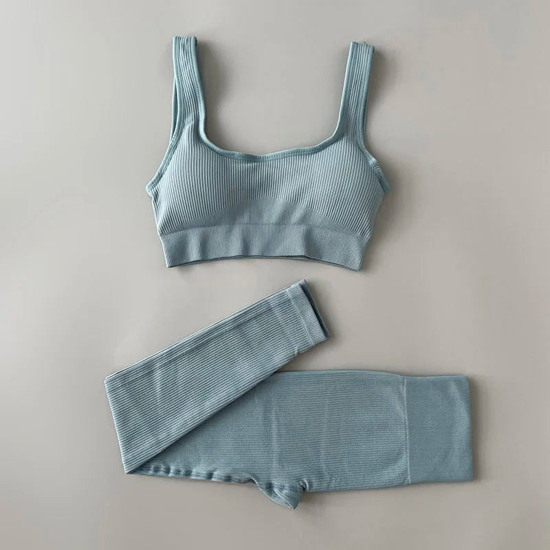 Women's Bra And Variable Bottoms Yoga Set For Workout Outfits