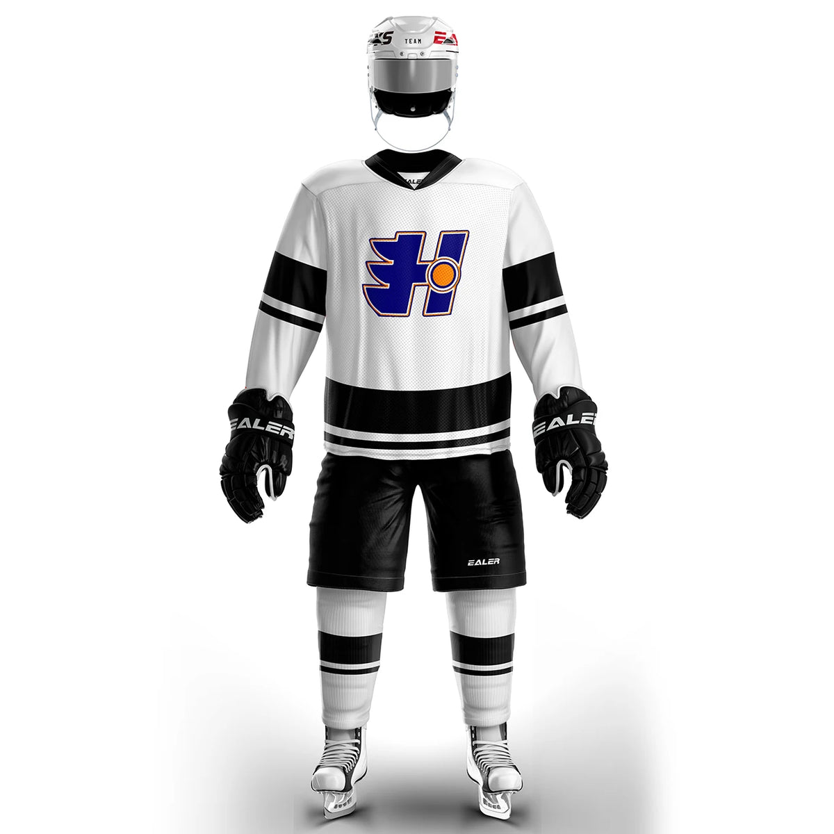 H400 series high-quality light and thin breathable white personalized ice hockey practice jersey & large street shirt-all sizes