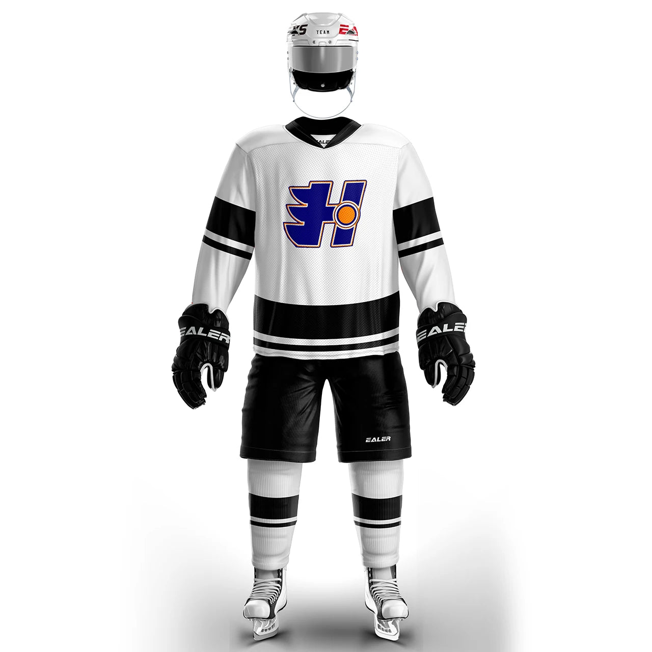 H400 series high-quality light and thin breathable white personalized ice hockey practice jersey & large street shirt-all sizes