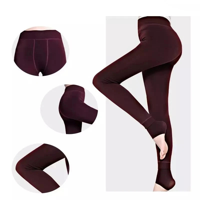 Women's Fleece Lined Full Length Leggings For Workout Outfits