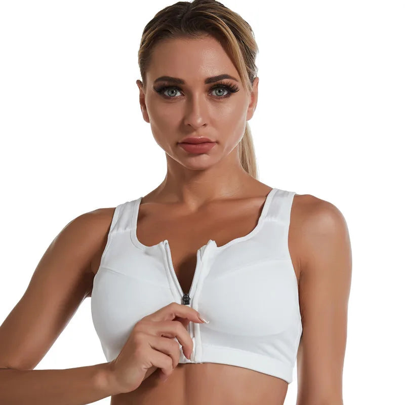 Women's Front Zip Sports Bra