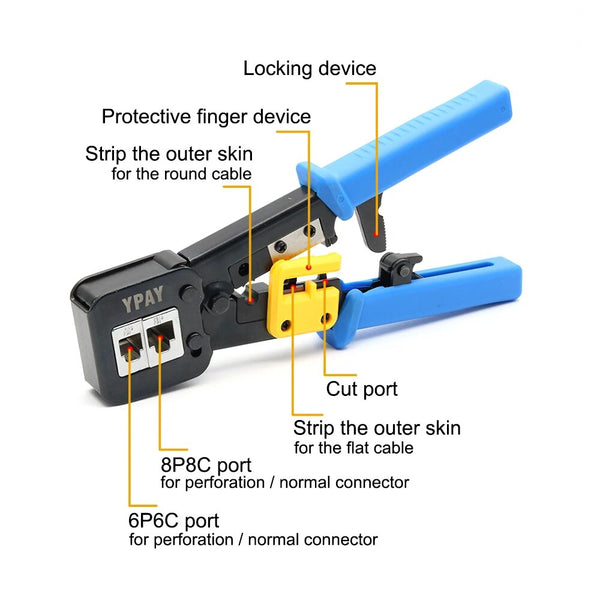 rj45 cable crimping tools crimper rg45 ethernet internet network pliers rj12 cat5 cat6 networking rj 45 Stripper clamp clip