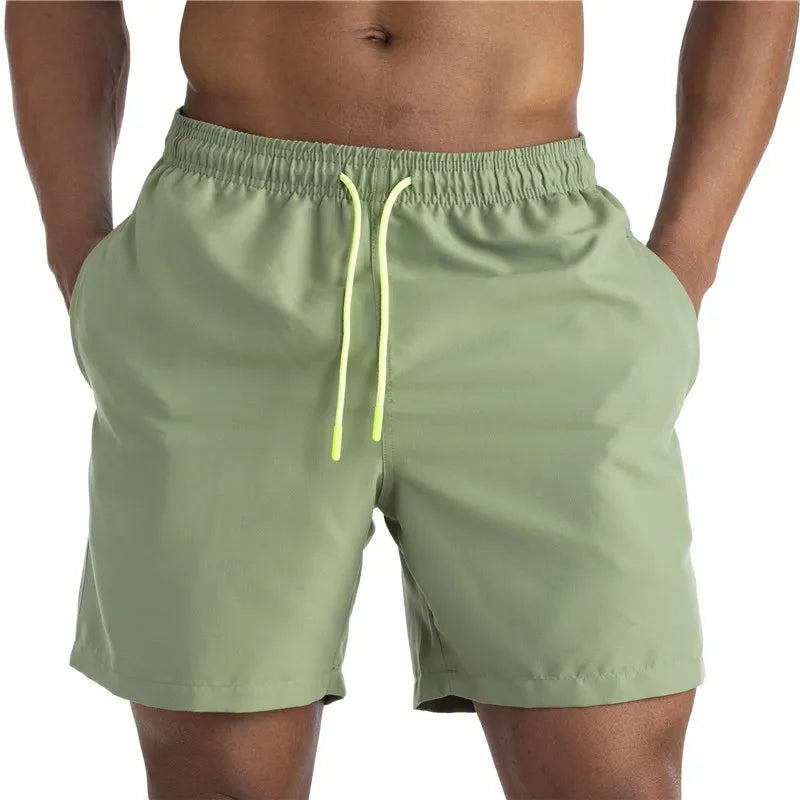 Men's Swimsuit Bottoms in Solid Swim Brief Style for Beach and Pool Wear