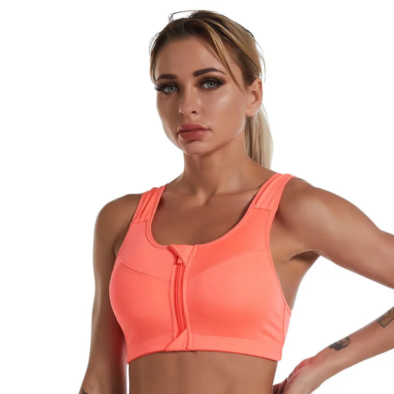 Women's Front Zip Sports Bra