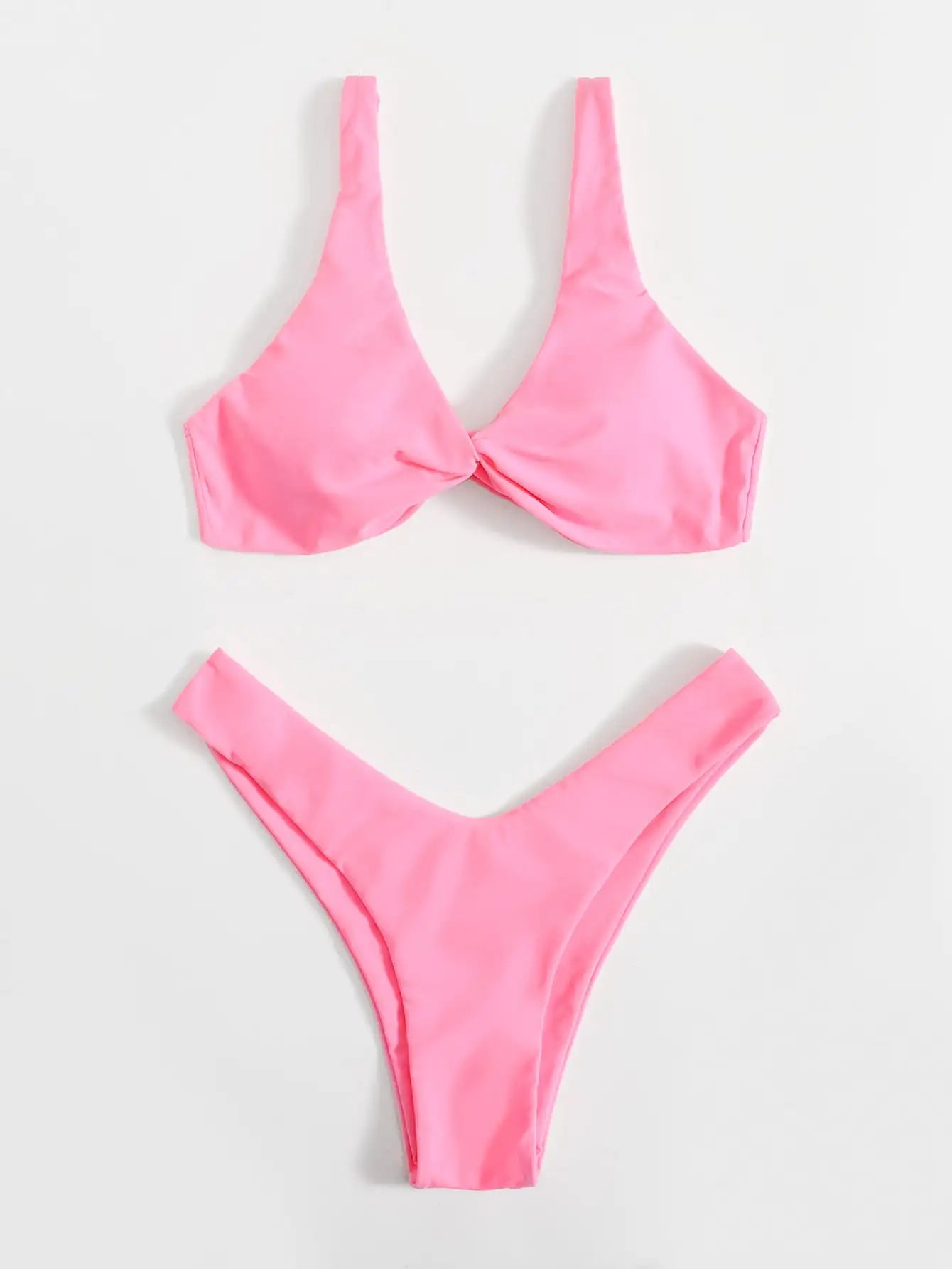Tie Detail High Leg Bikini