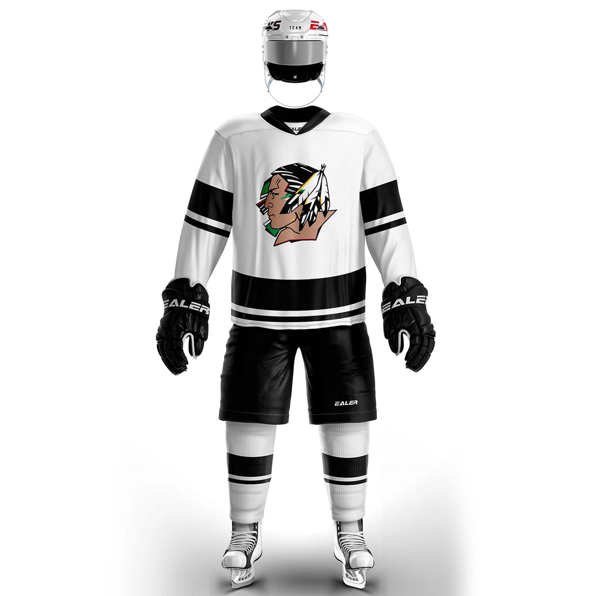 H400 series high-quality light and thin breathable white personalized ice hockey practice jersey & large street shirt-all sizes