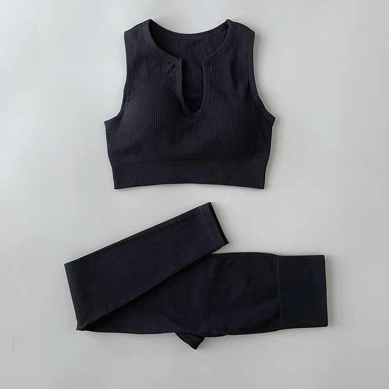 Women's Bra And Variable Bottoms Yoga Set For Workout Outfits