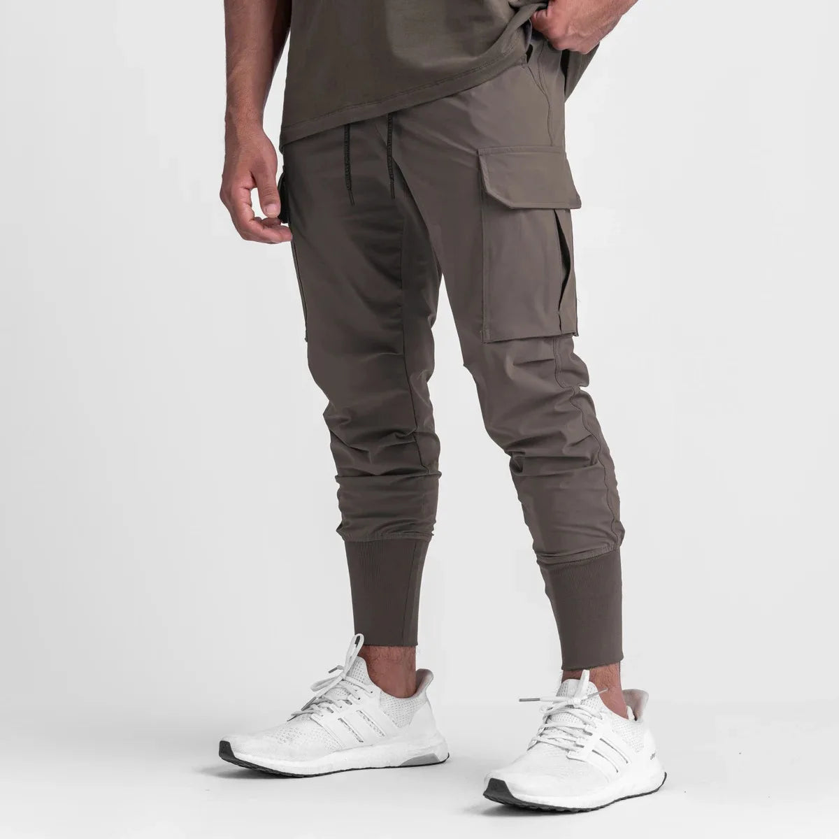 Men's Multi Pocket Drawstring Waist Casual Cargo Pants
