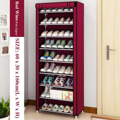 Multilayer Shoe Cabinet Vertical Space Saving Nonwoven Shoes Shelf Organizer Simple Combination Stand Holder Entryway Shoe Rack